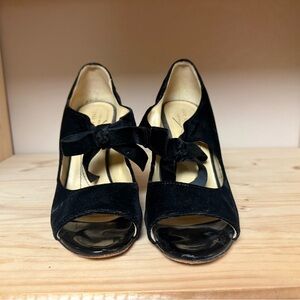 Kate Spade Black Peep-Toe Heels
